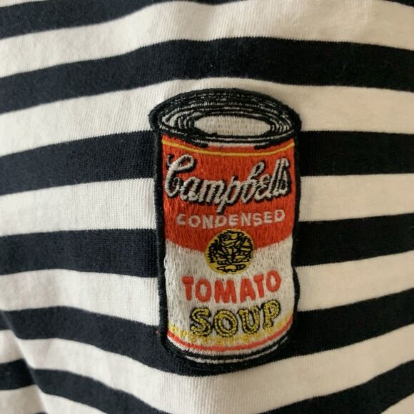 Andy Warhol x Uniqlo UT Archive Tshirt Medium Campbell's Soup Striped NY Pop Art - Picture 14 of 14